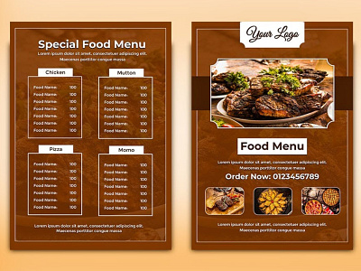 Restaurant menu design, food menu design design graphic design illustration vector