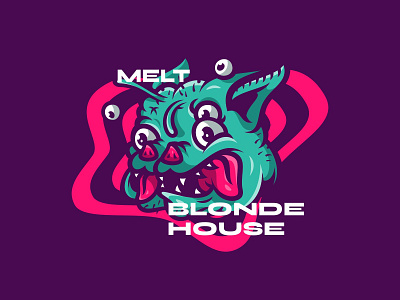 BLONDE HOUSE X MELT character collaboration cover cover art cover music flip illustration mascot music split album urban vector