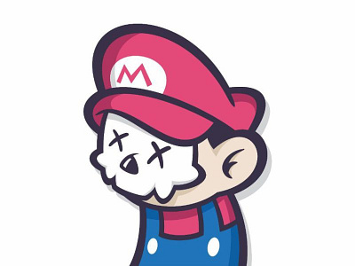 Mario character childhood flip games illustration mario mariobros mask nintendo