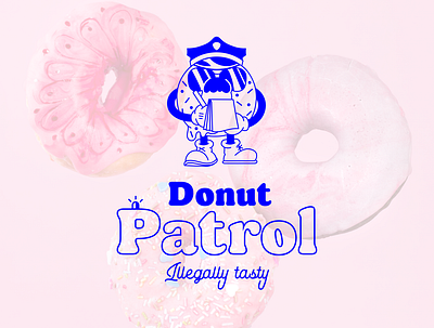 Donut Patrol branding character design donut graphic design illustration logo old cartoons retro ruber hose vector