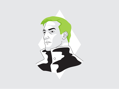 Green haired men design green hair illustration men vector vector art