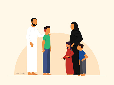 The Factors that contribute to Strengthening Children's arabian boy character characters family father illustration