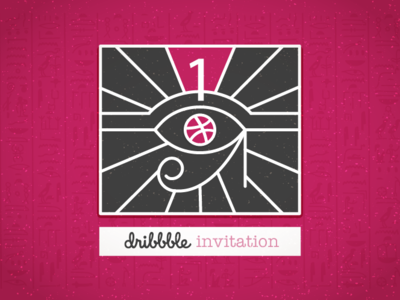 Dribbble invite dribbble eye horus invitation invite
