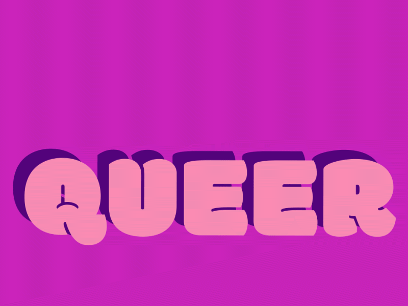 Queer Sticker 🏳️‍🌈 animation gay gif mograph pride proud queer queer art type typography