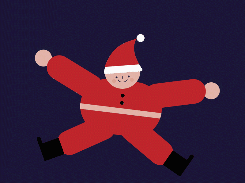 Santa's happy 2020's over 2020 after effects animation character christmas father christmas gif illustration jolly loop looping mograph motion santa