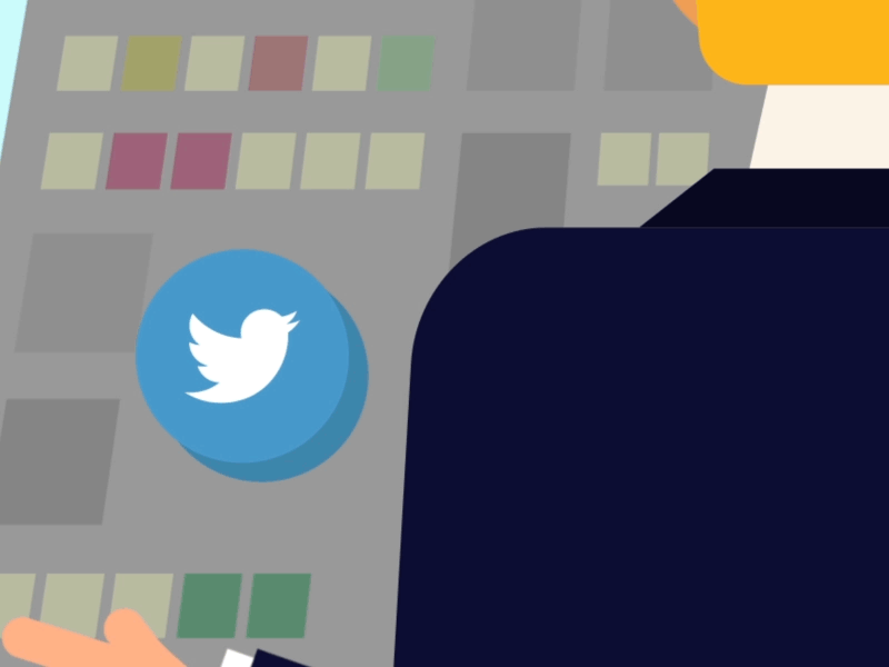 Tweet in Progress - WIP animation button gif illustration poke trump tweet twitter wip