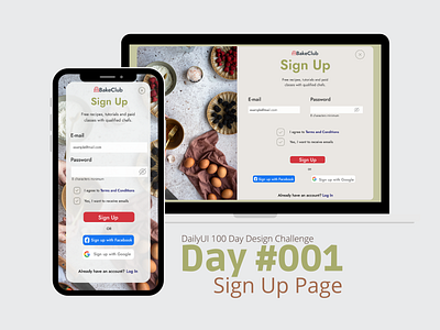 Sign Up Page 100daydesignchallenge dailyui signuppage ui ux