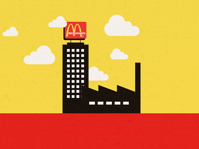 NOT McDonald's - Factory burger design factory food graphic hamburger icon illustration infographic mc mcdonald vector