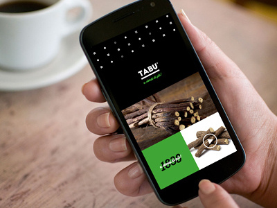 TABU licorice - UI mobile
