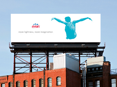 Evian water - Billboard acqua advertising billboard bottle brand design evian graphic logo luxury water