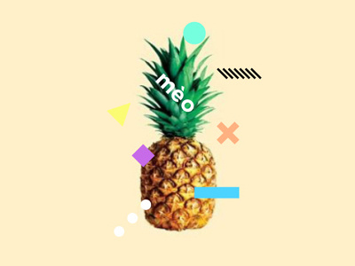 Only Pineapple - mèo ananas colors creativity design fantasy form fruit graphic imagination pineapple summer