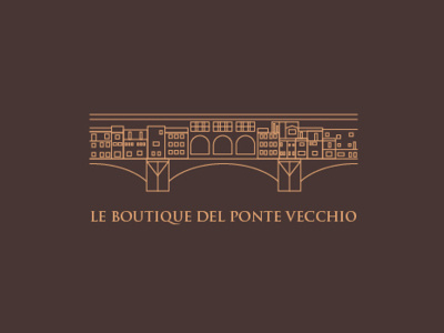 Le Boutique di Ponte Vecchio_ Logo Design brand contest fashion firenze florence gold graphic italy logo luxury pontevecchio schop