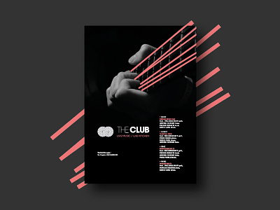 The Club - Poster proposal black club design event graphic guitar live mood music pink poster