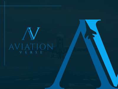 Aviation Verse Logo branding design graphic design illustration logo typography vector