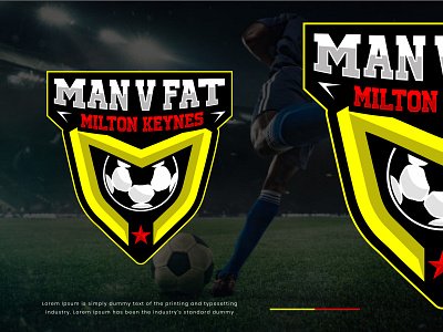 MAN V FAT Milton Keynes Gaming Logo branding design gaming graphic design illustration logo team vector