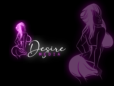 Desire Media Adult Logo adult branding character design graphic design illustration logo sexy silhouette typography vector