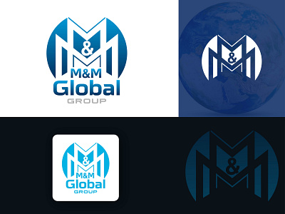 M&M Global Logo branding design graphic design illustration logo typography vector