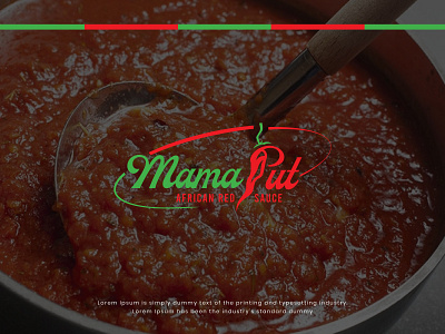 Mama Put Sauce Logo branding design food graphic design illustration logo sauce vector
