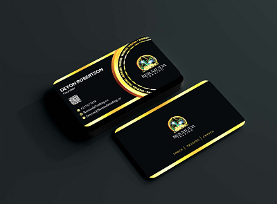 Deyon Robertson Business Card branding business business card card crypto design graphic design reviews trading vector