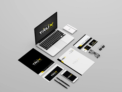 TRUX Solutions Stationery branding design graphic design illustration stationery vector