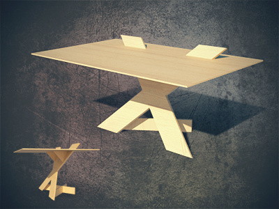 Table Wip 3d furniture perspective rhino table vray