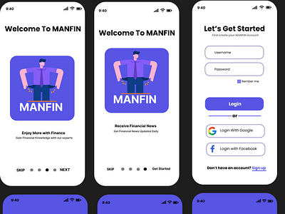 MANFIN Financial Assistant App UI