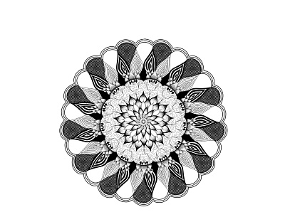 Mandala flower app design graphic design illustration logo
