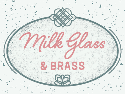 Milk Glass & Brass