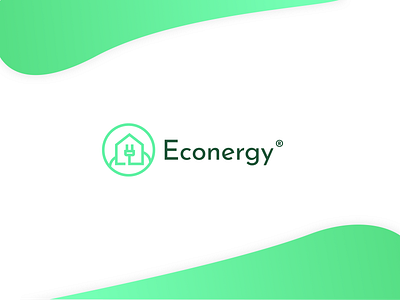 Econergy logo concept eco ecologic ecology eko future futuristic green greener greenery
