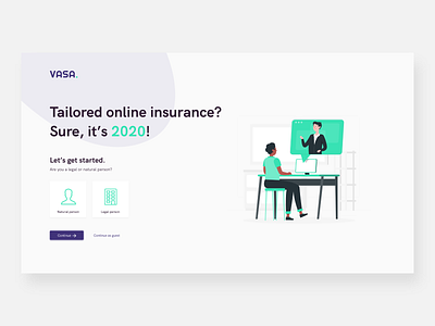 VASA insurance dailyui insurance web lending page sign up ui web
