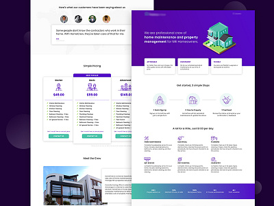 Landing Page for Home Maintenance Company