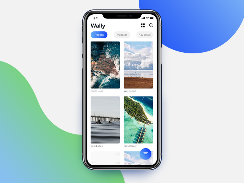 Wally - Wallpaper App Concept for iPhone X by Yash Mithuna on Dribbble