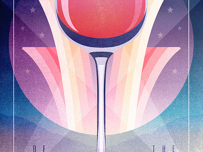Taste Of The Season art deco pink purple texture vintage wine