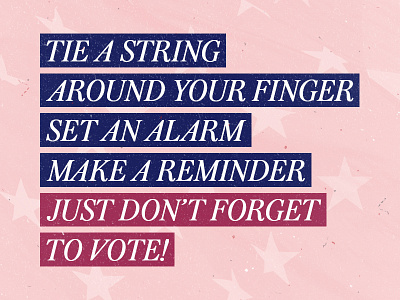 Vote america blue election government magenta pink politics reminder type typography usa vote