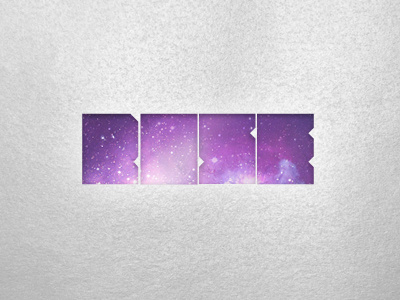 Rise metal purple space starry stars texture typography