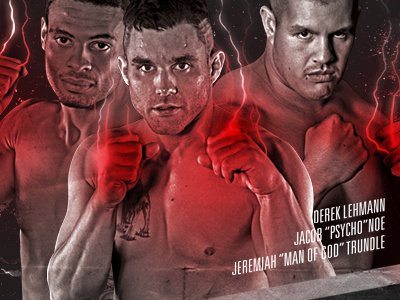 Empire Fights 2 Poster boxing empire fights lightning mma photoshop poster red