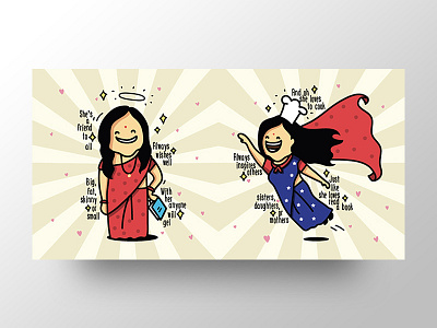 Women's Day Greetings - 04 card cartoon celebration character daughter design friend greetings happy mother sister women