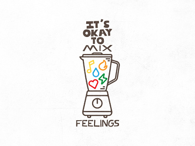 Mix Feelings badge colours feelings fun graphic idea mix mixture ok quote sticker typography