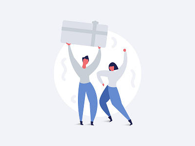 Illustration for FirstUp - 4 characters clean design freelance freelancer graphics illustration illustrations onboard onboarding people phone app product review simple simple clean interface social media vectors website winner