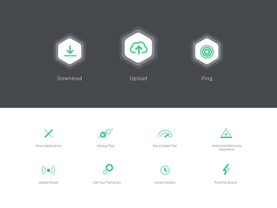 Internet Speed Test Icons check close download extension icon icons icons design iconset internet net plug power results router search speed tech test unplug upload