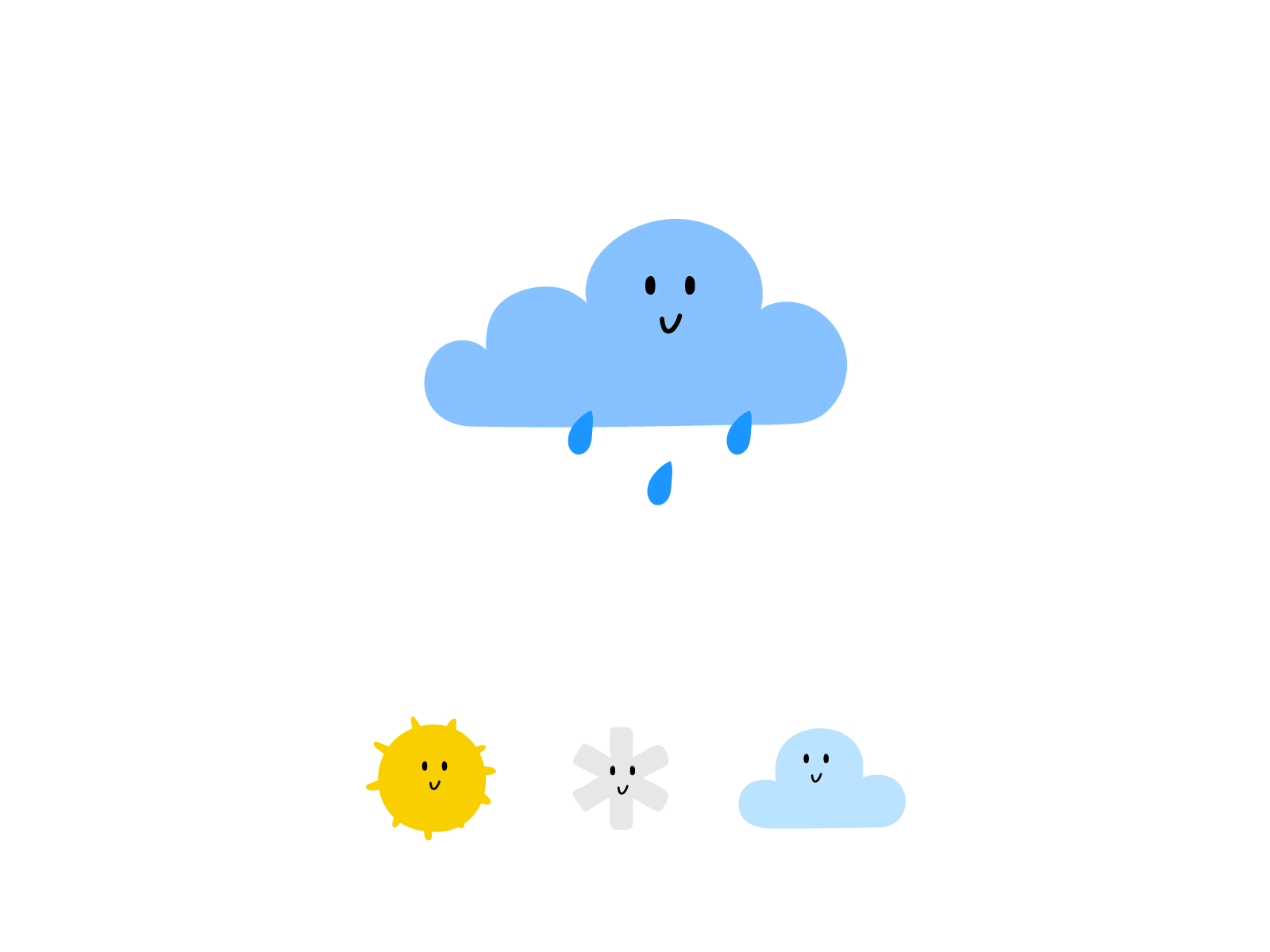 Climate Change - Weather Icons climate clouds cloudy graphic icon icons illustration minimal motion rainy ranining snow snowy summer sunny thunder vector weather wind windy