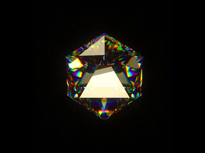 Experiement: Glass Diamond Shader 3d 3d animation blender brand branding cinema4d illustration loop visual
