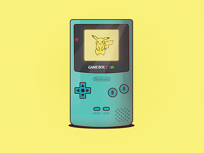 Gameboy Color first shot illustration illustrator pikachu pokemon yellow