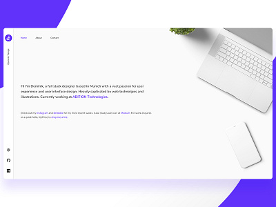 Personal Website 2018: Landing Page branding personal portfolio purple ui ux website