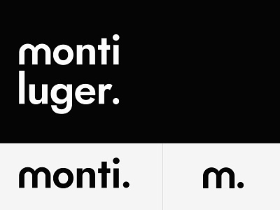Monti Luger - Branding: Logo brand brand design brand identity branding identity logo logo design logo presentation monchrome mongram wordmark