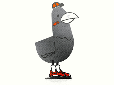 Pookie the Pigeon alabama design editorial illustration first shot graphic illustration nike rebound