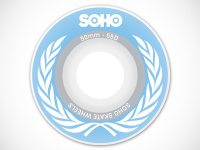 Soho Wheels 50mm blue design product skateboard wheels