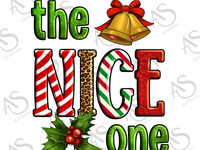 The Nice One Png Sublimation Design, Merry Christmas Png