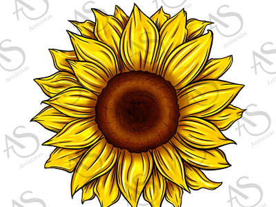 Sunflower Background Png Sublimation