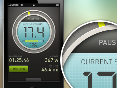 Strava Re-design app cycling ios iphone iphone app ride speedometer strava ui ui design